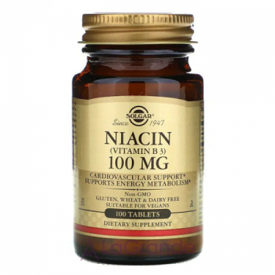 Solgar Niacin (Vitamin B3) 100 mg ĳ  