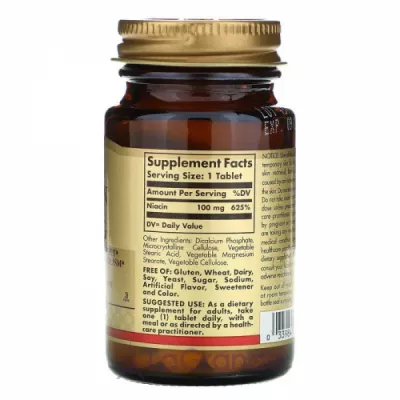 Solgar Niacin (Vitamin B3) 100 mg ĳ  