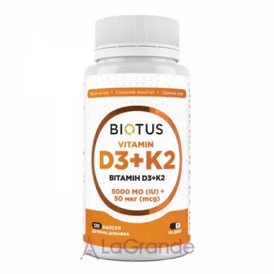 Biotus Vitamin D3+K2 5000 IU/50 mcg ĳ  