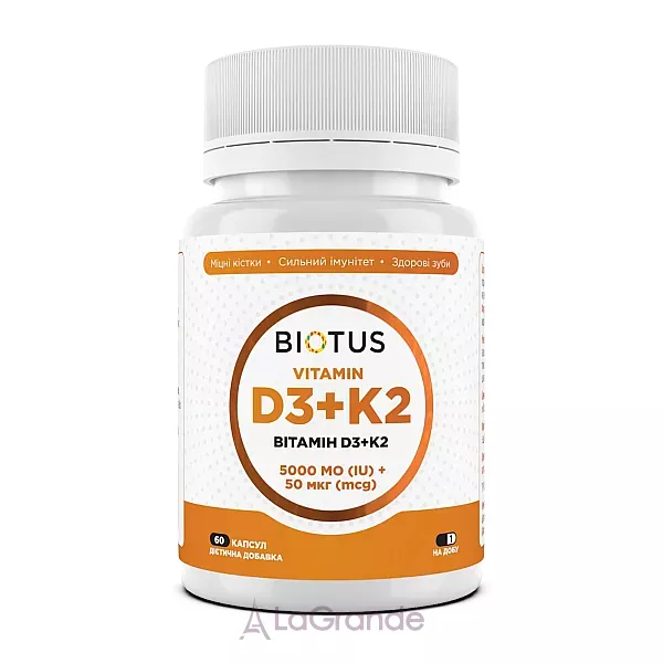 Biotus Vitamin D3+K2 5000 IU/50 mcg ĳ������ ������� 
