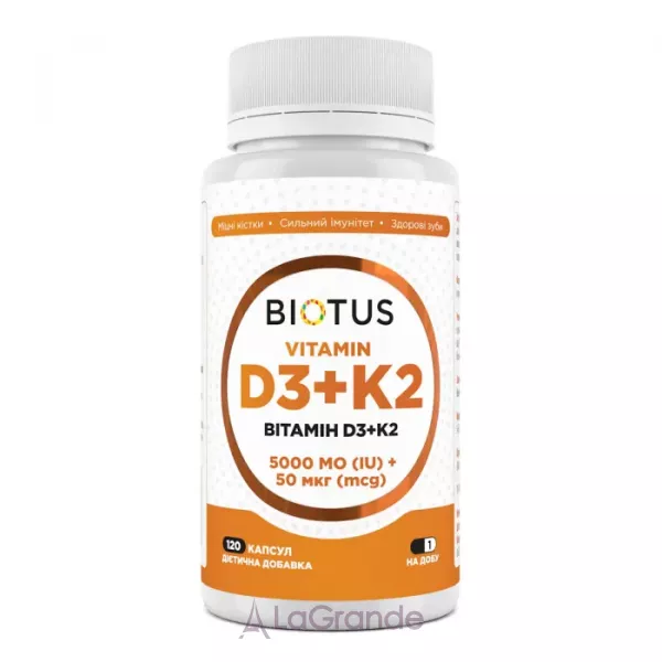 Biotus Vitamin D3+K2 5000 IU/50 mcg ĳ������ ������� 