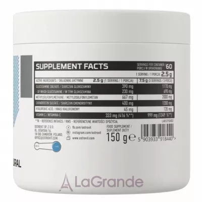 OstroVit Glucosamine+MSM+Chondroitin Natural ĳ  