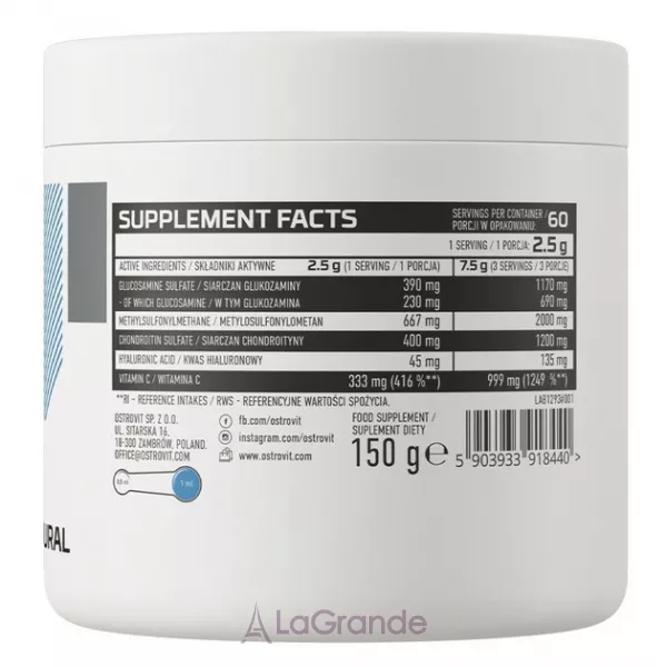 OstroVit Glucosamine+MSM+Chondroitin Natural ����������� ������� 