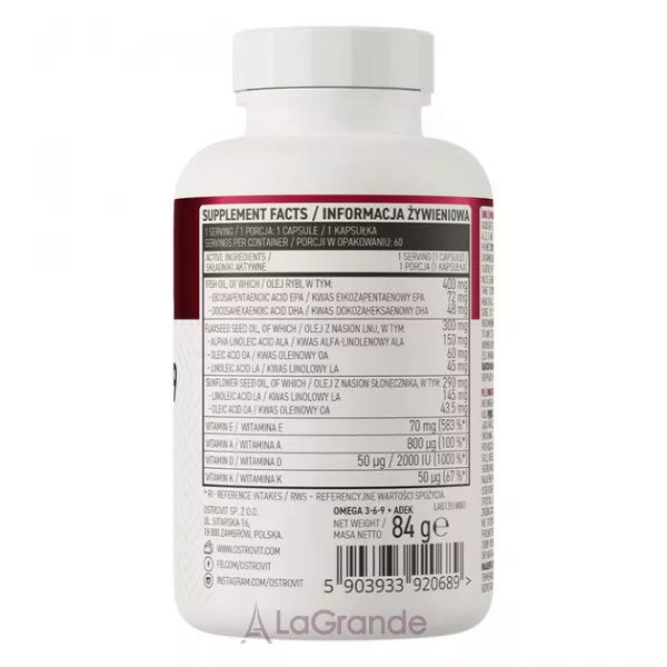 OstroVit Omega 3-6-9 + ADEK ����������� ������� 