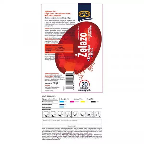 Kruger Iron + Folic Acid + Vitamin C ������ ������������ �������� ������ + ��볺�� ������� + ³���� ѻ