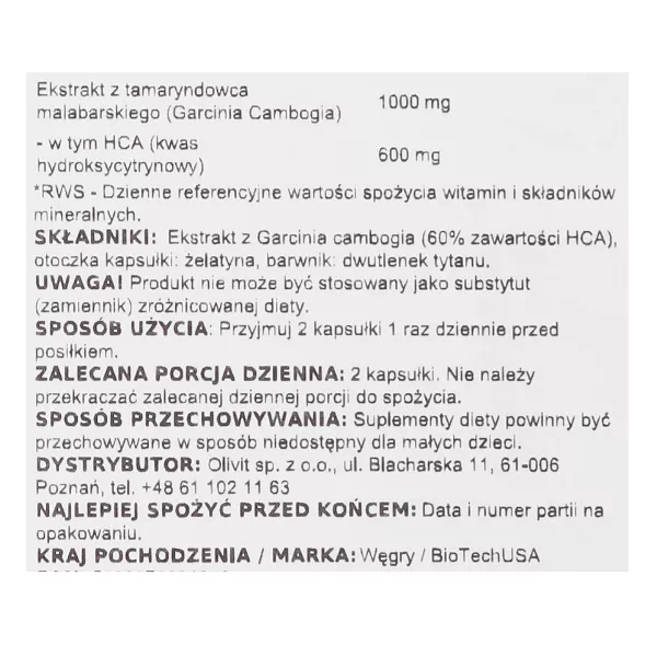 BioTech USA  HCA ������������� HCA