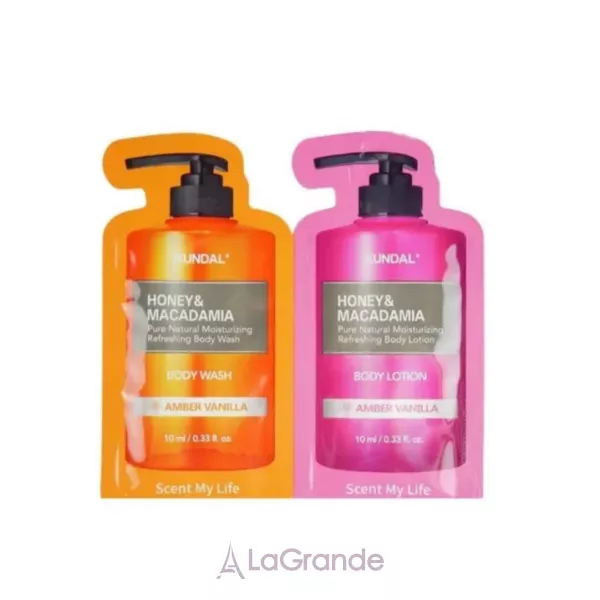 Kundal Honey & Macadamia Amber Vanilla Mini Set ����� ��� ���� � �������� 