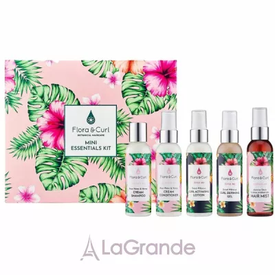 Flora & Curl Mini Essentials Kit �����, 5 ��������� (Shampoo 75ml+ Conditioner 75ml+ Lotion 75ml+ Defining Gel 75ml+ Hair Mist 75ml)