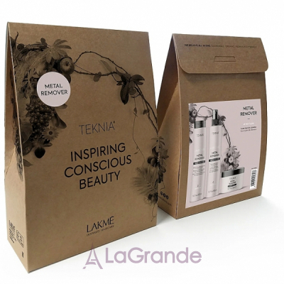 Lakme Teknia Metal Remover Retail Pack  (shh/300 ml + cond/300 ml + mist/300 ml)