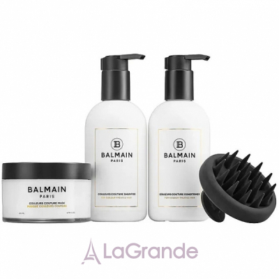 Balmain Paris Hair Couture Couleurs Couture Care Set     (shm/300ml + h/cond/300ml + h/mask/200ml + scalp/massager/1pc)