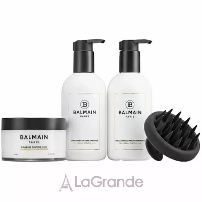 Balmain Paris Hair Couture Couleurs Couture Care Set     (shm/300ml + h/cond/300ml + h/mask/200ml + scalp/massager/1pc)