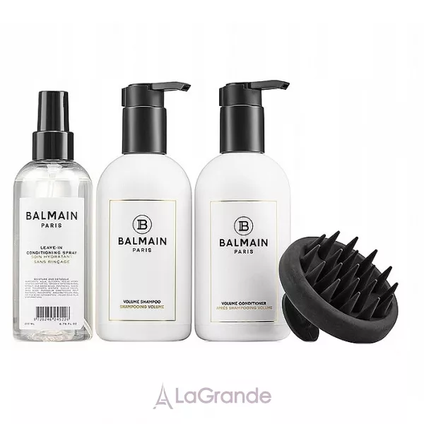 Balmain Paris Hair Couture Volume Care Set ���� ��� ��'��� ������� (shm/300ml + h/cond/300ml + h/spray/200ml + scalp/massager/1pc)