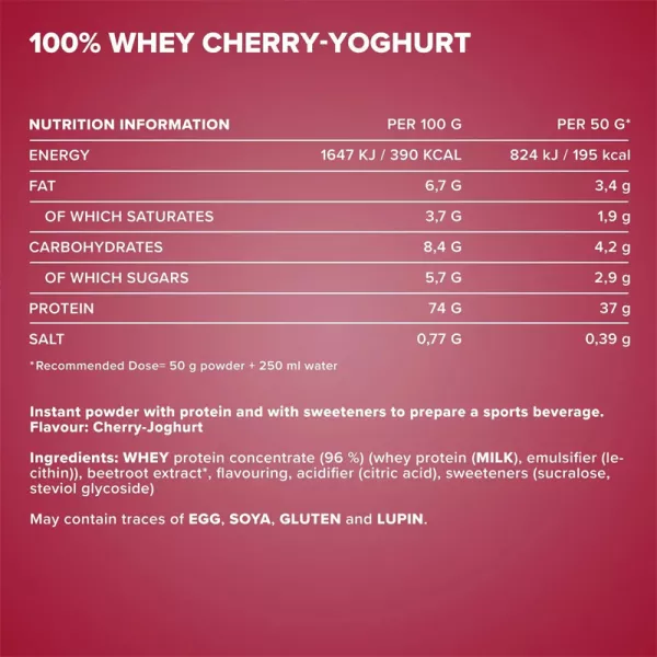 IronMaxx 100% Whey Protein Cherry Yoghurt ������������ ������� 