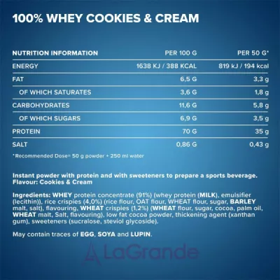 IronMaxx 100% Whey Protein Cookies & Cream   
