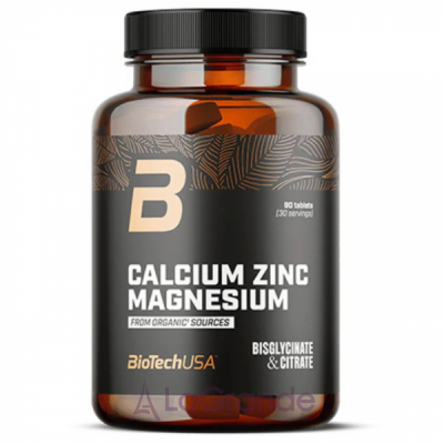 BioTech USA Calcium Zinc Magnesium from Organic Sources ̳   '   '