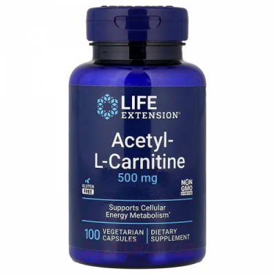 Life Extension Acetyl-L-Carnitine, 500 mg ĳ  