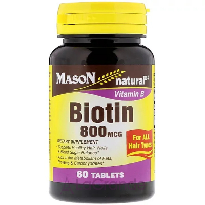 Mason Natural Biotin 800 mcg ĳ  