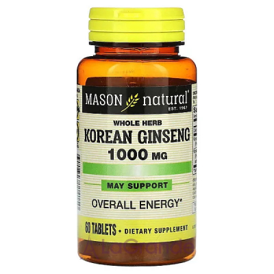 Mason Natural Korean Ginseng 1000 mg   