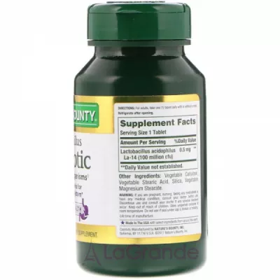 Nature's Bounty Acidophilus Probiotic ĳ  