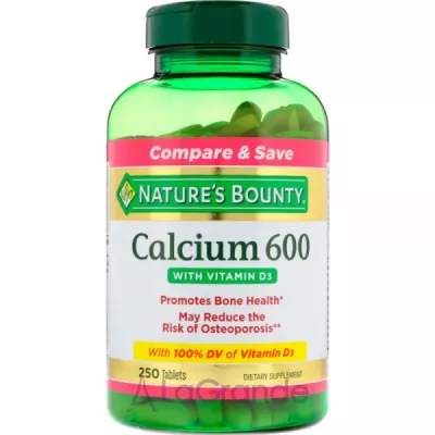 Nature's Bounty Calcium 600 with Vitamin D3   