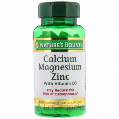Nature's Bounty Calcium Magnesium Zinc with Vitamin D3  