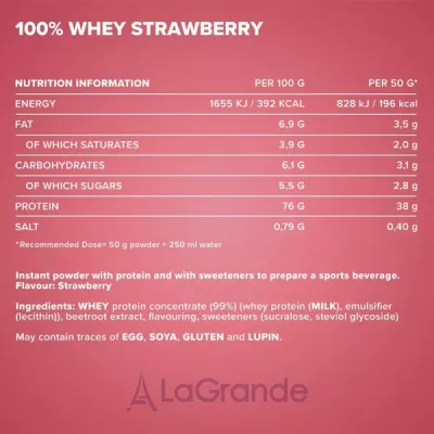 IronMaxx 100% Whey Protein Strawberry   