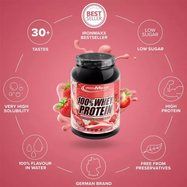 IronMaxx 100% Whey Protein Strawberry ������������ ������� 