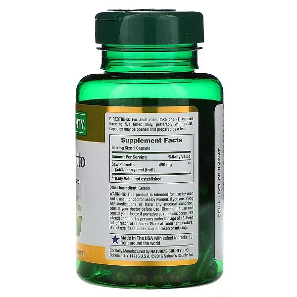 Nature's Bounty Saw Palmetto 450 mg ����������� ������� 