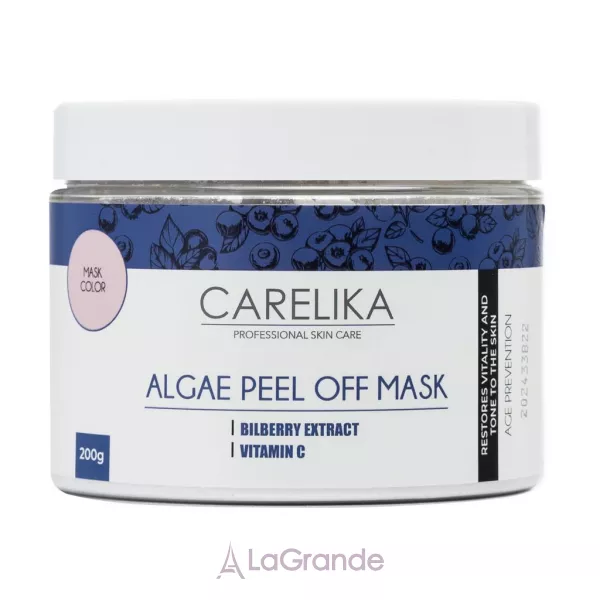 Carelika Algae Peel Off Mask Bilberry Extract ����������� ����� ��� ���� �� ������ ���������� � �������� � ��������� C