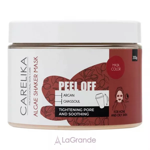 Carelika Peel Off Algae Shaker Mask Argan-Ghassoul ����������� �����-������ ��� ���� � ��������� ������ � ������������ ������