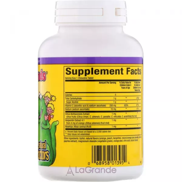 Natural Factors Big Friends Chewable Vitamin C 250 mg ĳ������ ������� ��� ���� 