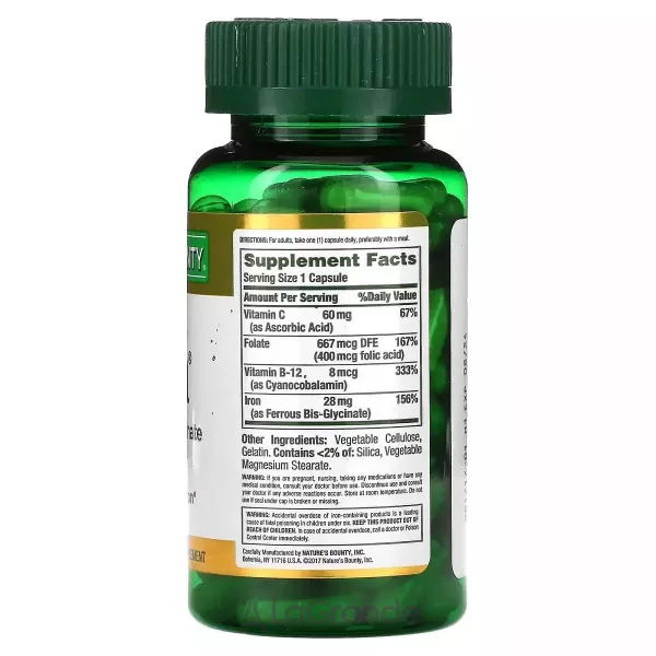 Nature's Bounty Gentle Iron 28 mg ����������� ������� 