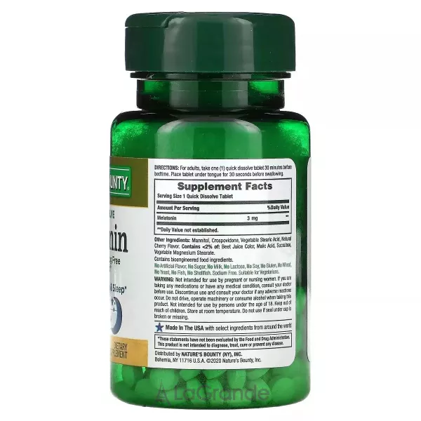 Nature's Bounty Melatonin 3 mg ����������� ������� 