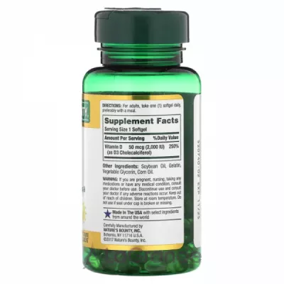 Nature's Bounty Vitamin D 50 mcg (2000 IU)   