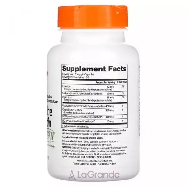 Doctor's Best Glucosamine Chondroitin MSM + UCII ����������� ������� 