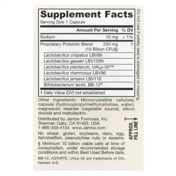 Jarrow Formulas Vegan Fem Dophilus Advanced 10 Billion CFU ��������� �� ����������� ��� ����, 10 ���� ���