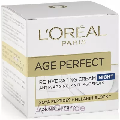L'Oreal Paris Age Perfect Anti-Sagging + Anti-Age Spots Re-Hydration Night Cream ³        