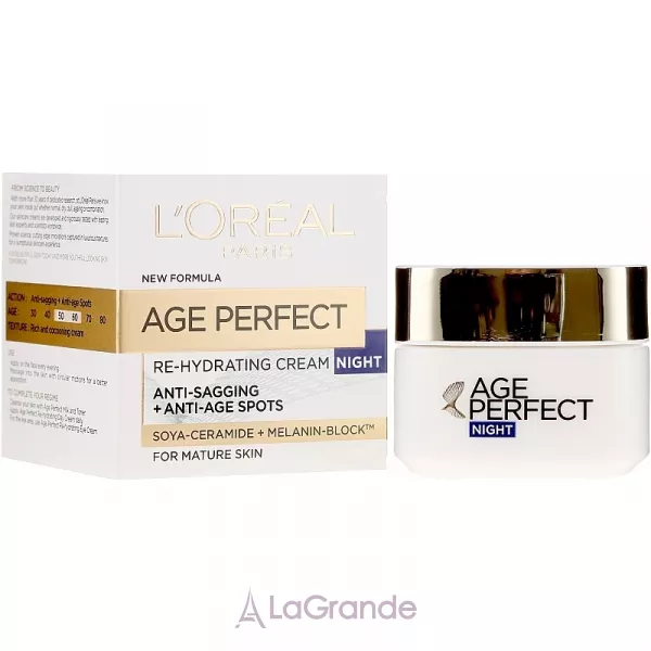 L'Oreal Paris Age Perfect Anti-Sagging + Anti-Age Spots Re-Hydration Night Cream ����������������� ������ ���� ������ ������� ���� � ���������� �����