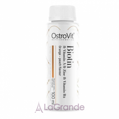 OstroVit Biotin & Vitamin A & Zinc & Vitamin B2 Shot Orange-Peach ³    