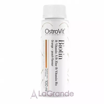 OstroVit Biotin & Vitamin A & Zinc & Vitamin B2 Shot Orange-Peach ³    