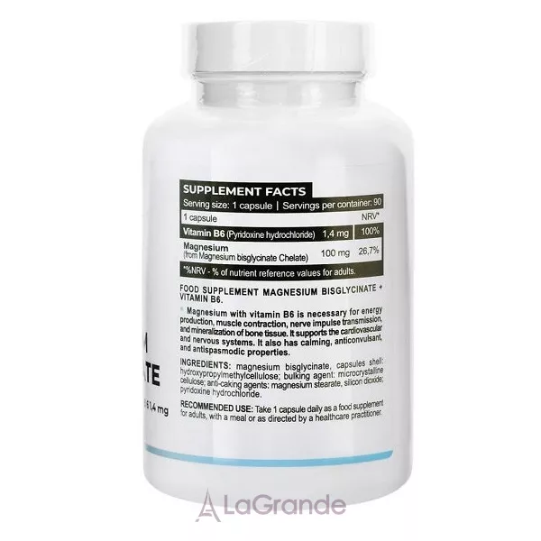 Progress Nutrition Magnesium Bisglycinate + Vitamin B6 ����������� ������� 