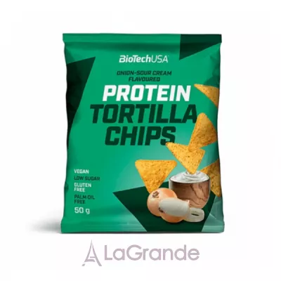 BioTech USA  Protein Tortilla Chips Onion-Sour Cream       