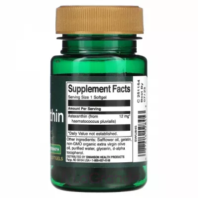 Swanson Astaxanthin Maximum Strength 12 mg ĳ  