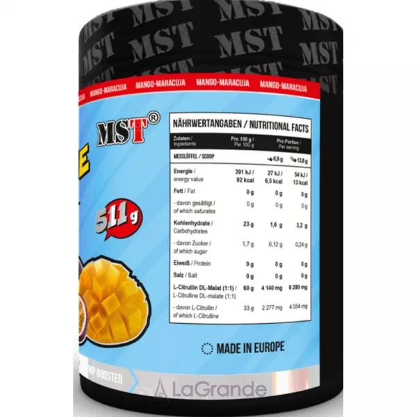 MST Citrulline PUMP Mango-Maracuia ������� ������� L-��������� 
