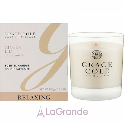 Grace Cole Ginger Lily & Mandarin Scented Candle   