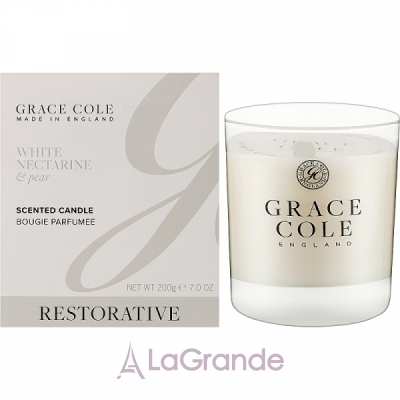 Grace Cole White Nectarine & Pear Scented Candle   