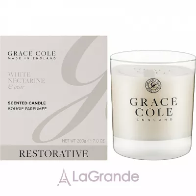 Grace Cole White Nectarine & Pear Scented Candle   
