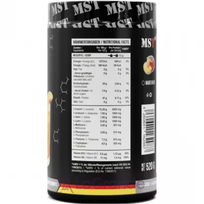 MST EAA BCAA Zero Peach Ice Tea     