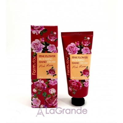  FarmStay Pink Flower Blooming Hand Cream Pink Rose      