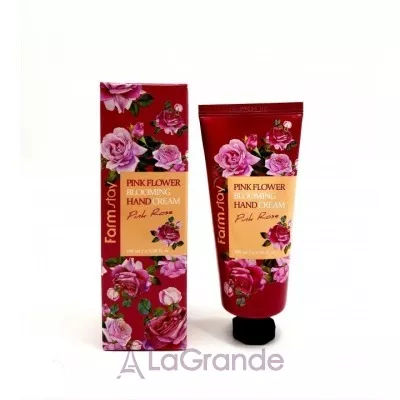  FarmStay Pink Flower Blooming Hand Cream Pink Rose      